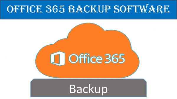 Office 365 Backup tool