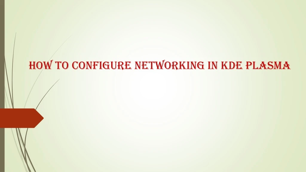 how to configure networking in kde plasma