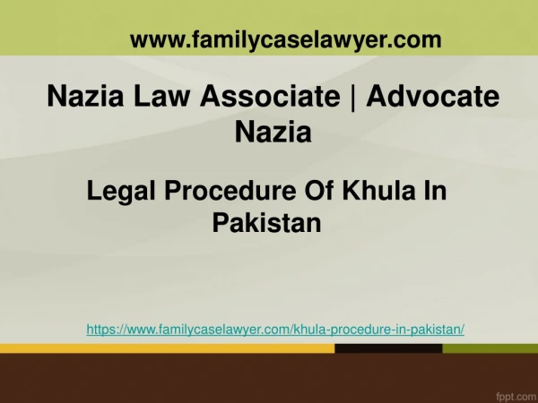 Legal Khula Paper In Pakistan | Nazia Law Associate