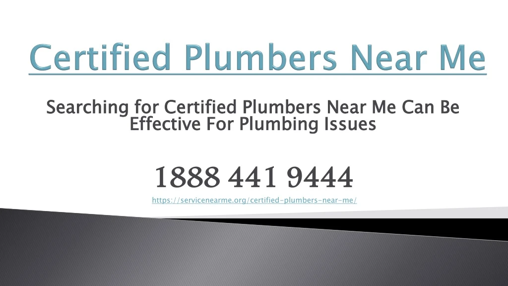 searching for certified plumbers near
