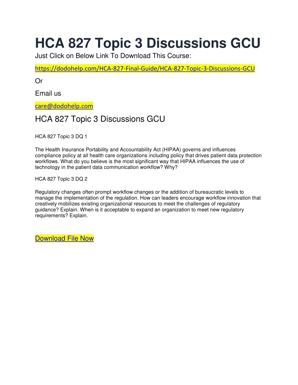 hca 827 topic 3 discussions gcu just click