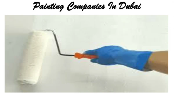 Painting Companies In Dubai