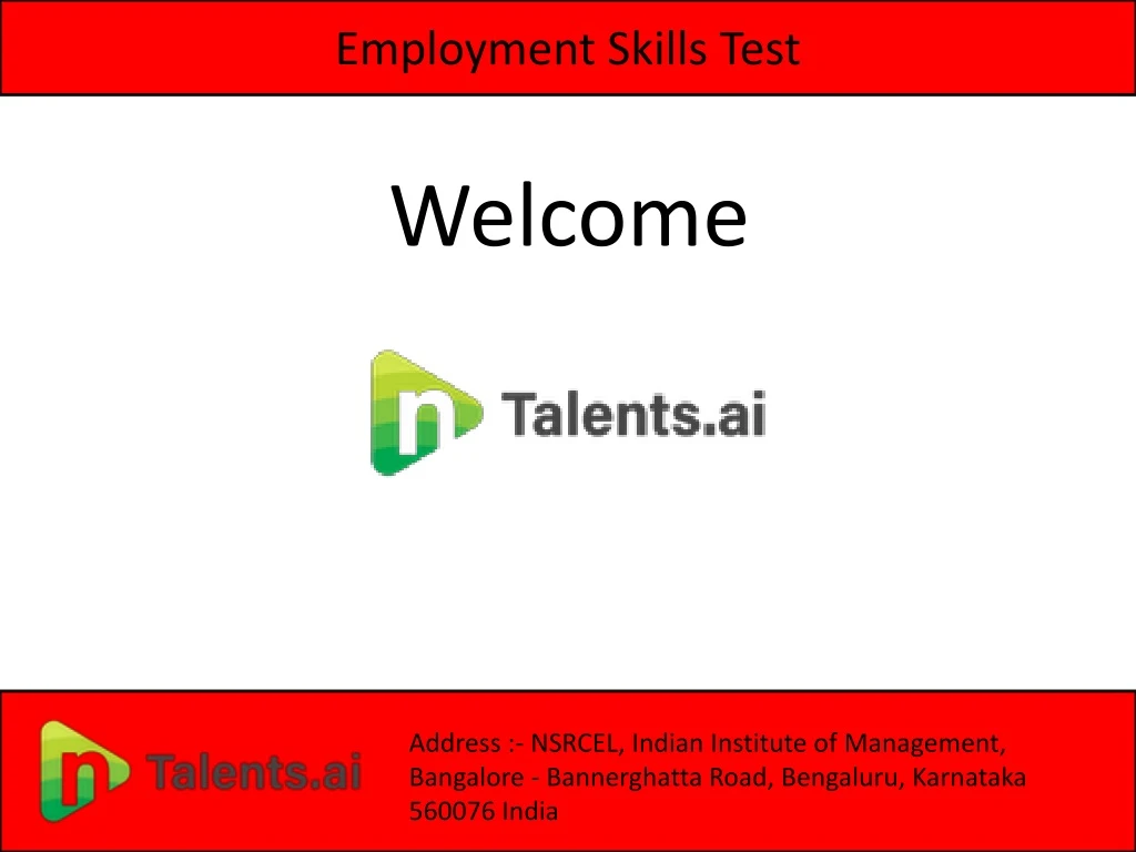 employment skills test