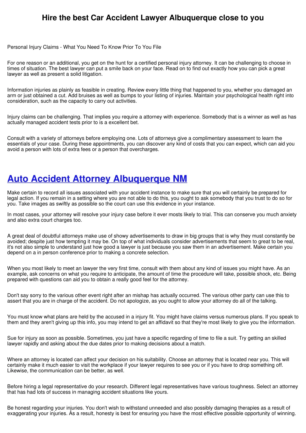 hire the best car accident lawyer albuquerque