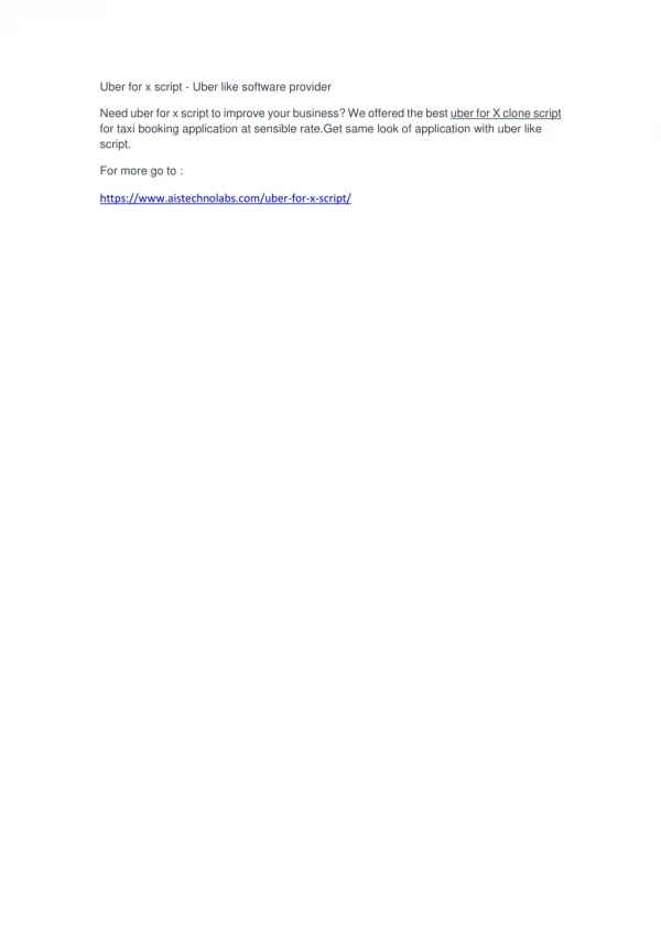 uber for x script uber like software provider
