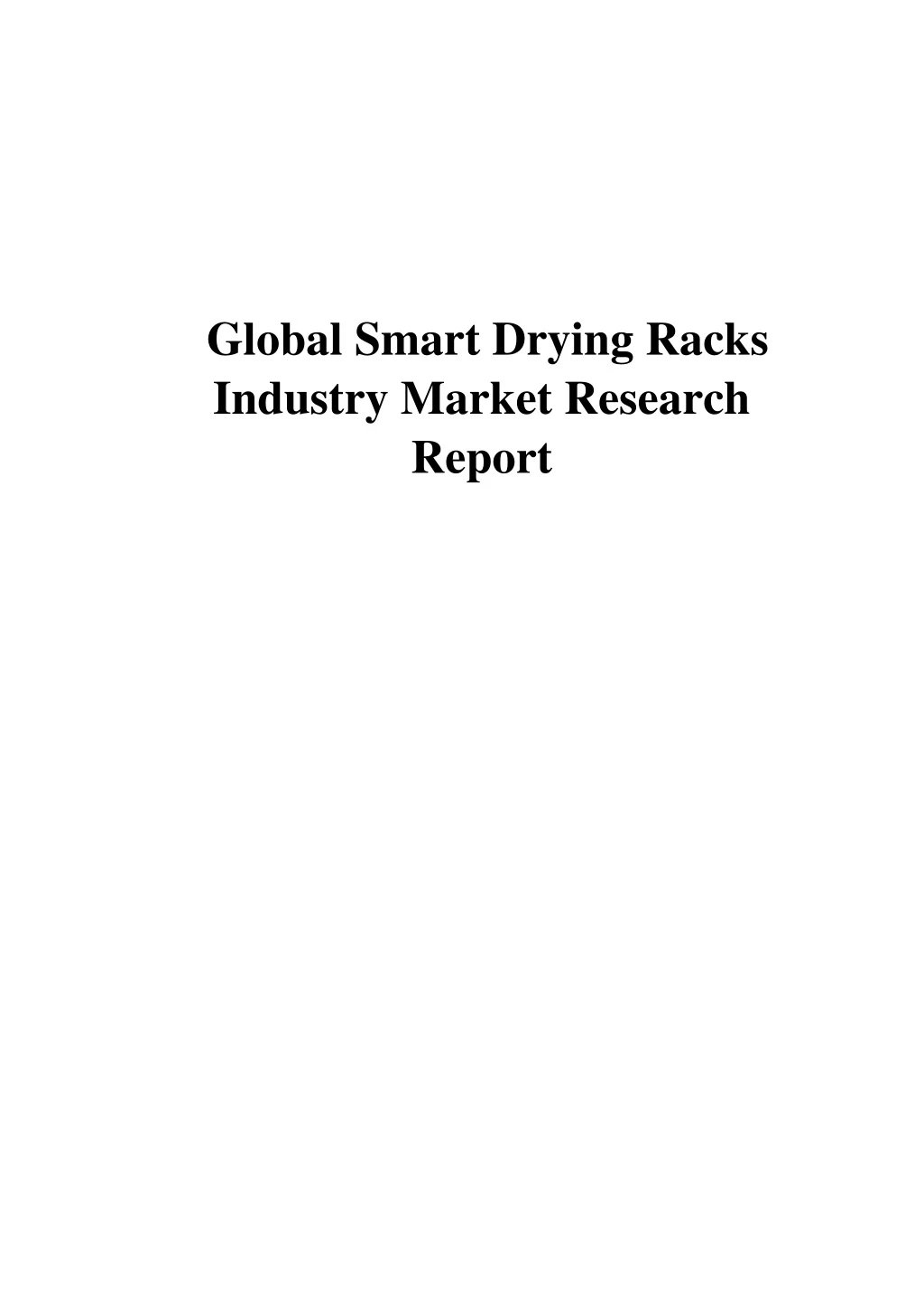 global smart drying racks industry market