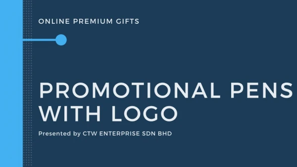 Custom Promotional Pens with logo | CTW Enterprise