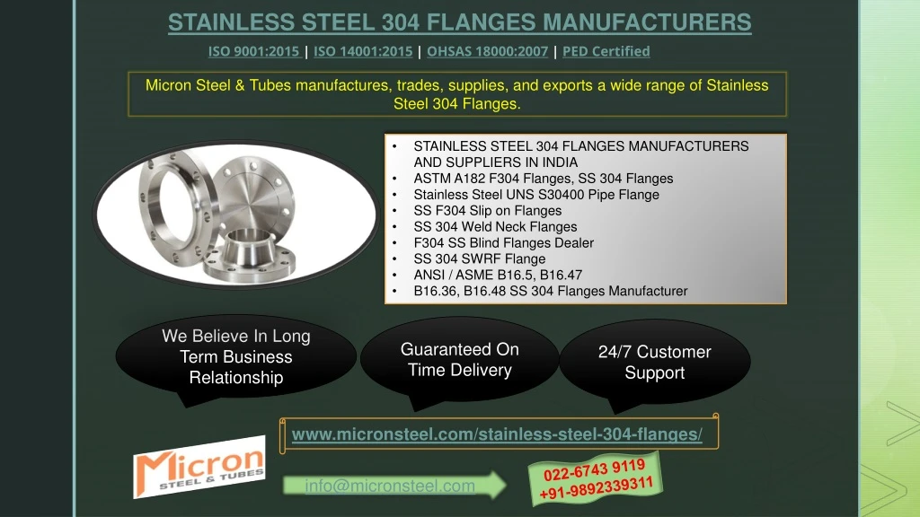 stainless steel 304 flanges manufacturers
