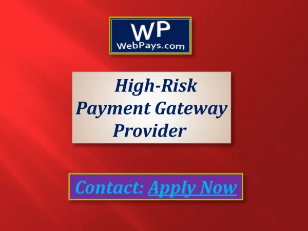 high risk payment gateway provider