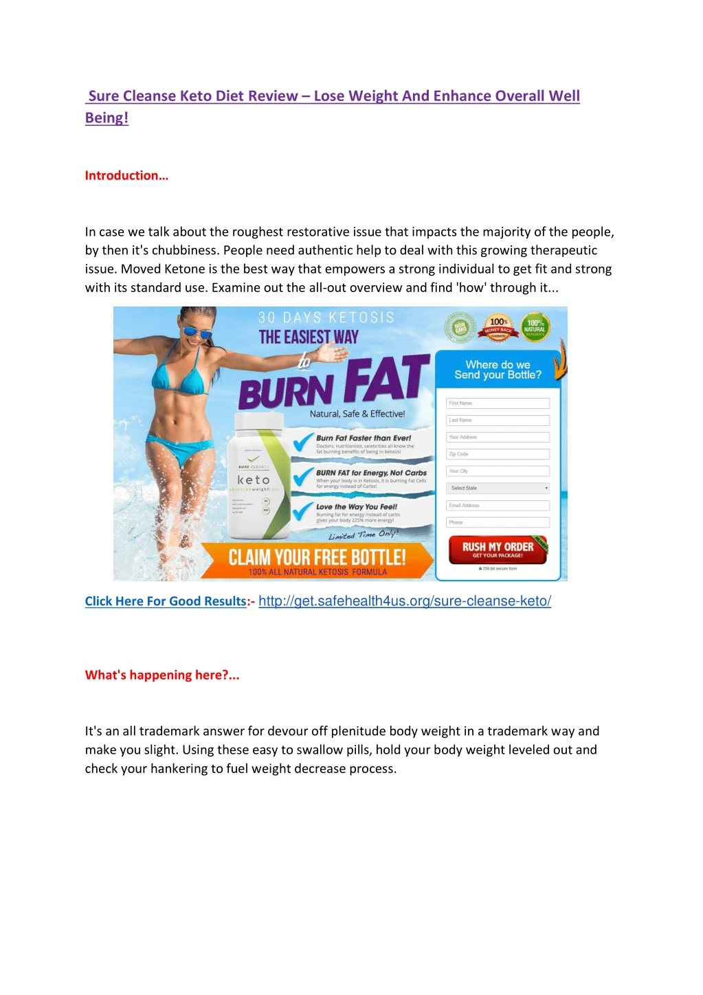 sure cleanse keto diet review lose weight