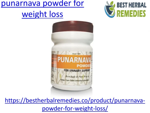 Punarnava powder for weight loss in India