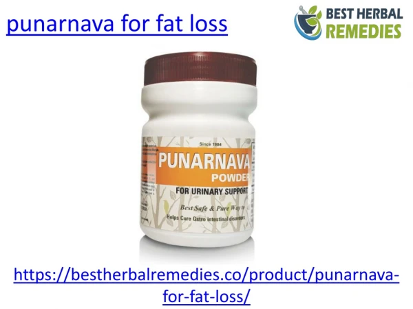 How to use for punarnava fat loss