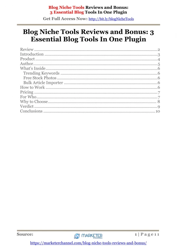 Blog Niche Tools Reviews and Bonus: 3 Essential Blog Tools In One Plugin
