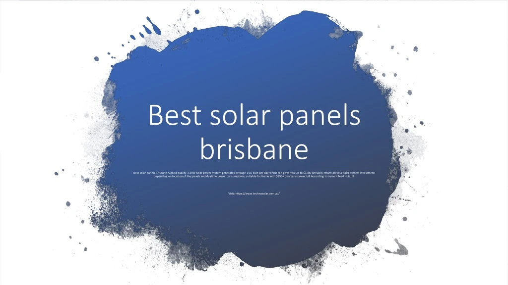 best solar panels brisbane