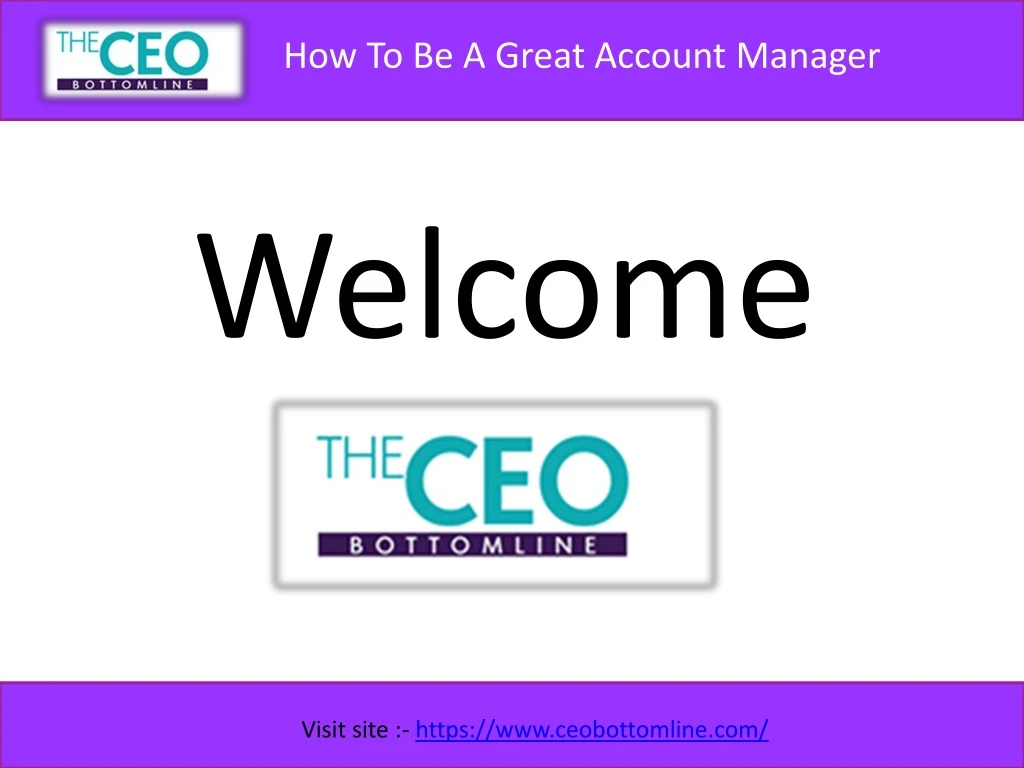 how to be a great account manager