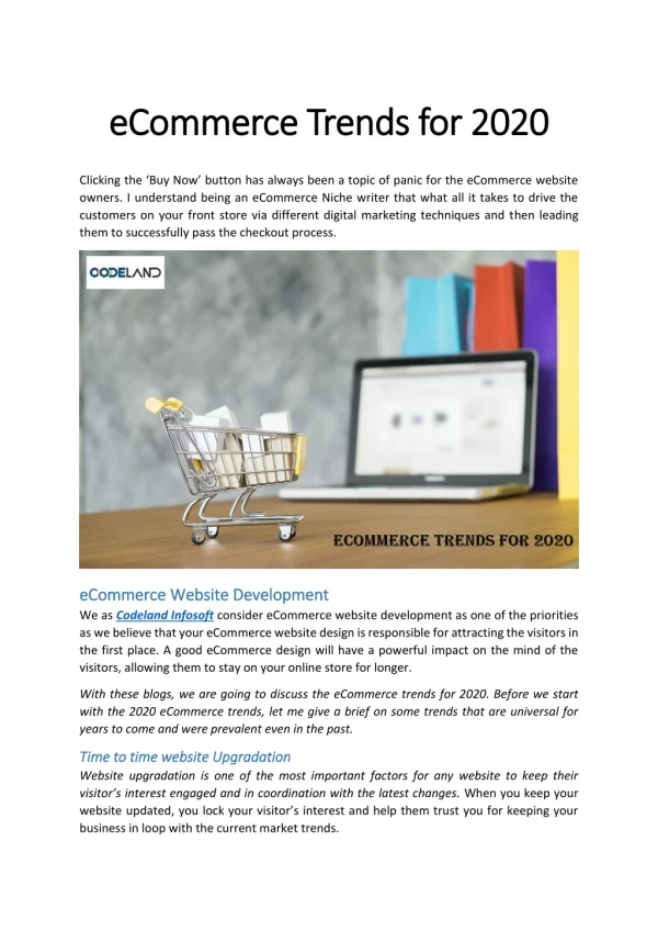 ecommerce trends for 2020 ecommerce trends