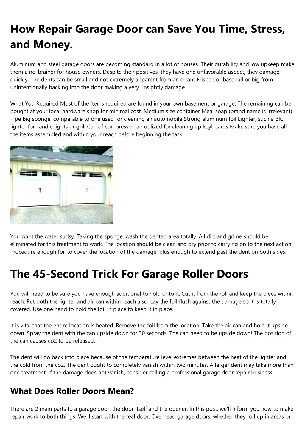 how repair garage door can save you time stress