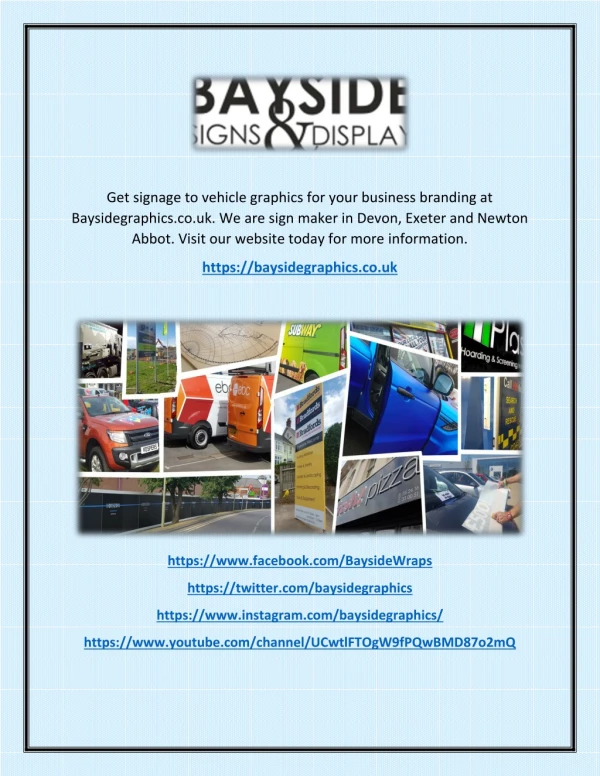 get signage to vehicle graphics for your business