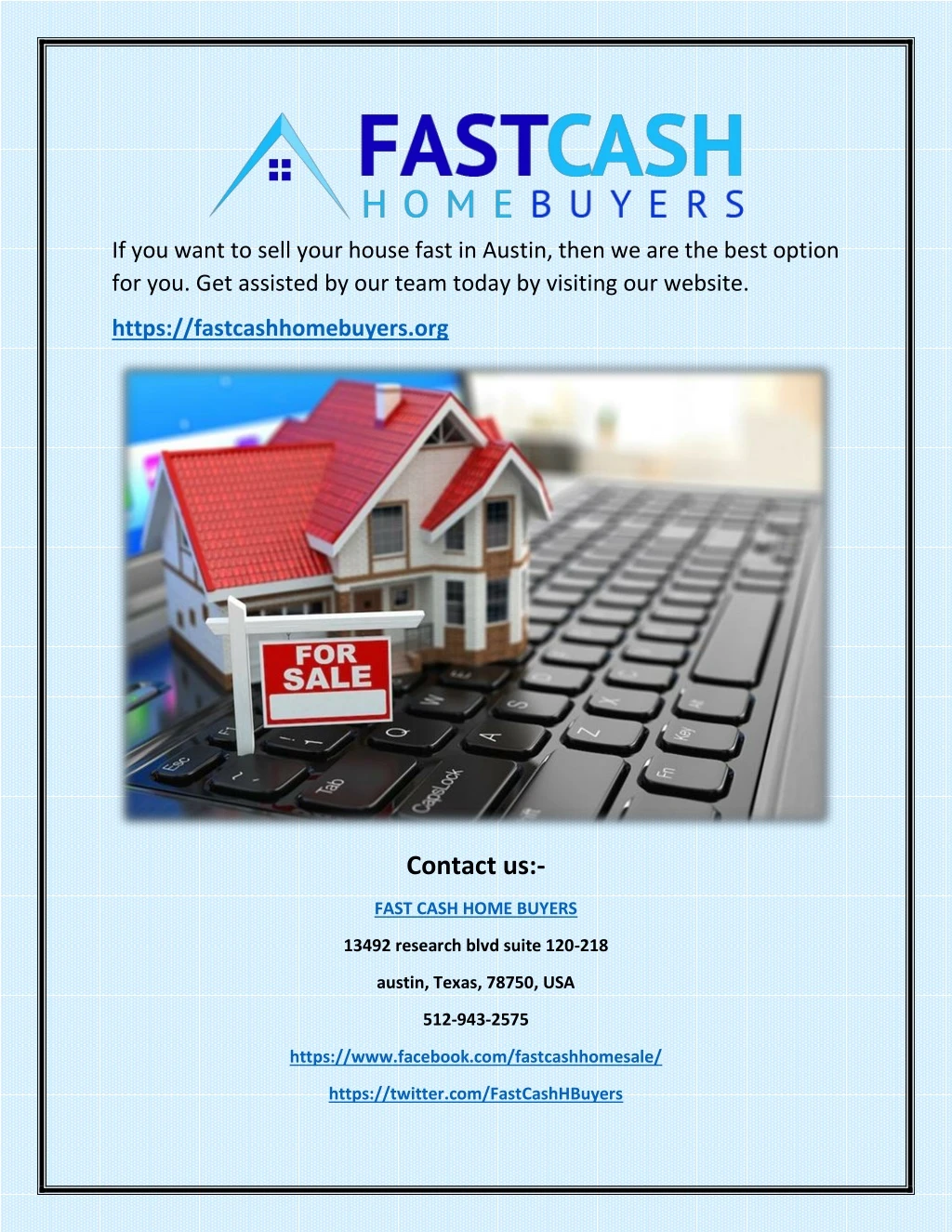if you want to sell your house fast in austin