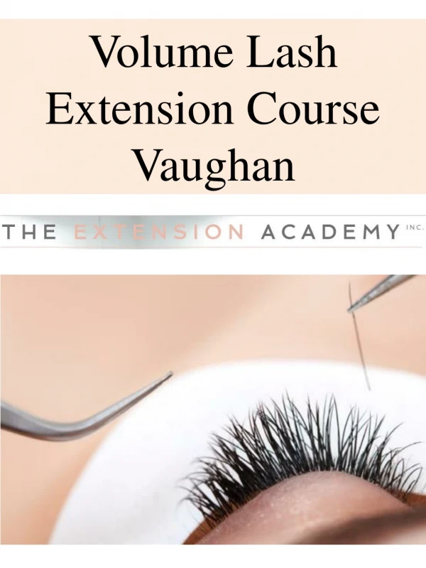 Volume Lash Extension Course Vaughan