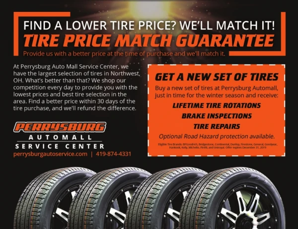 Tire Price Match Guarantee - Perrysburg Auto Mall