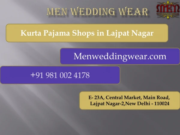 Kurta Pajama Shops in Lajpat Nagar