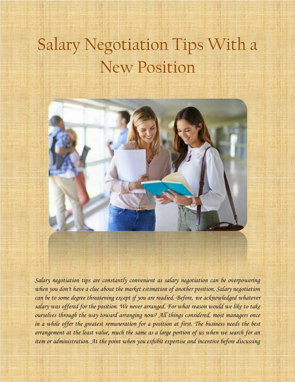salary negotiation tips with a new position