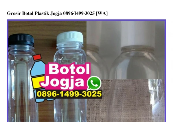 Grosir Botol Plastik Jogja 0896-I499-3025[wa]
