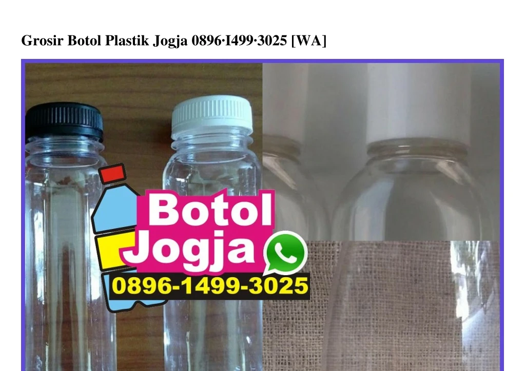 grosir botol plastik jogja 0896 i499 3025 wa