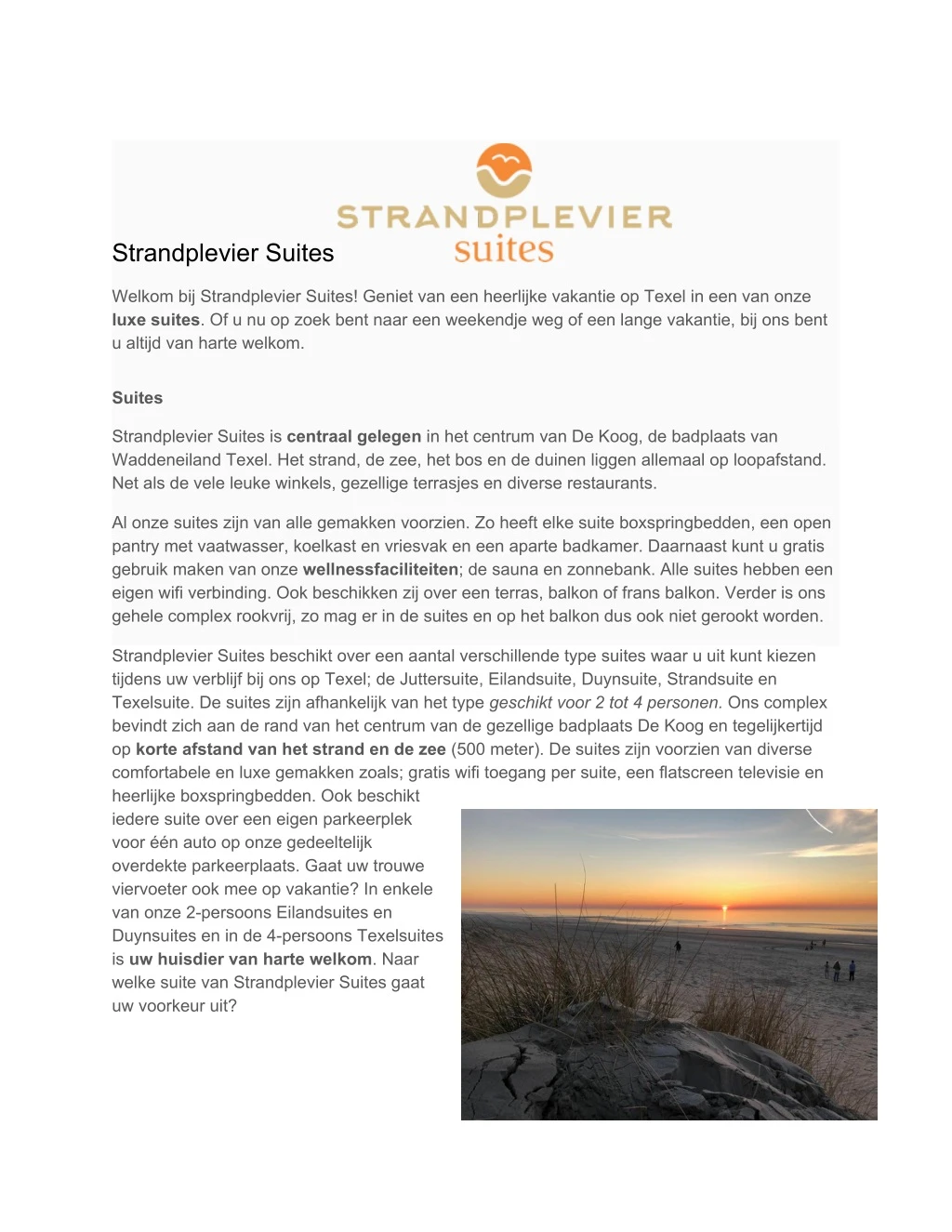 strandplevier suites