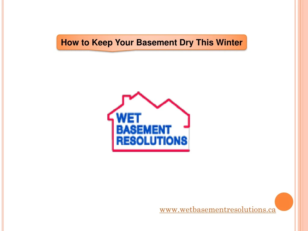 how to keep your basement dry this winter