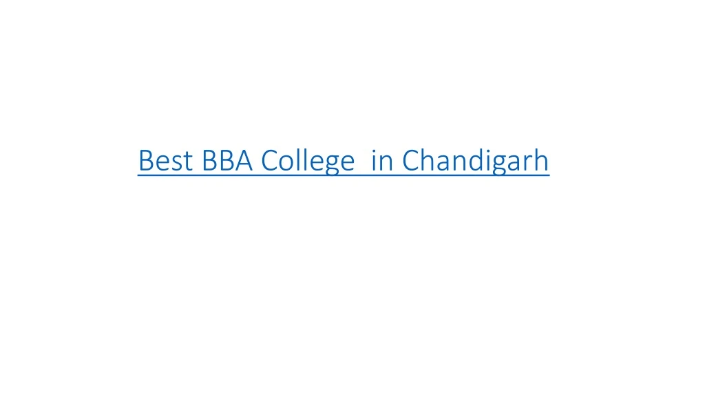 best bba college in chandigarh