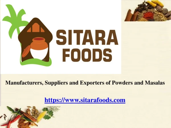 Sitara Foods - Powders & Masalas PPT