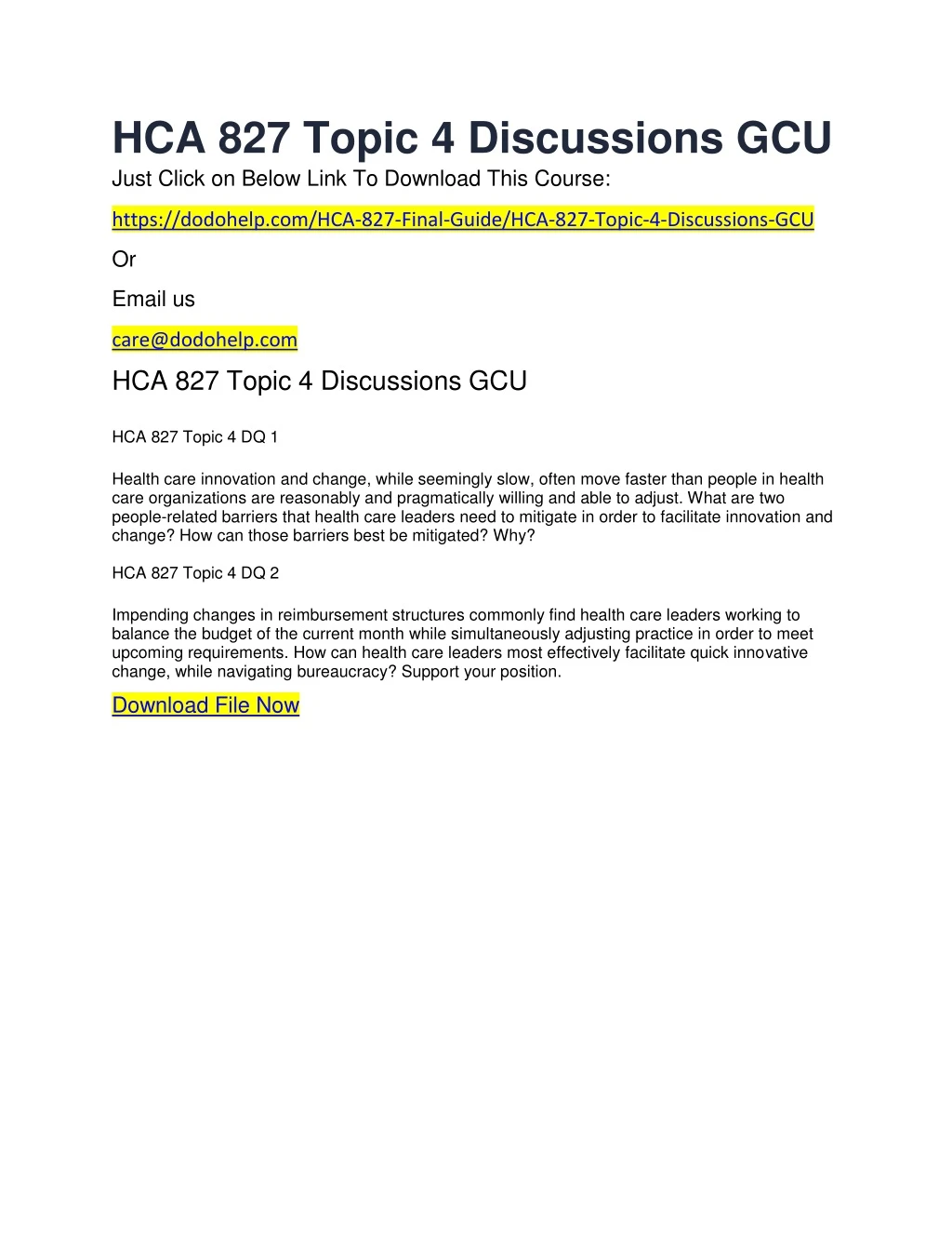 hca 827 topic 4 discussions gcu just click