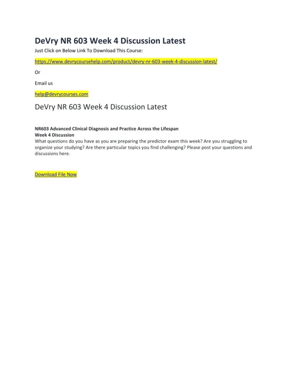 devry nr 603 week 4 discussion latest just click