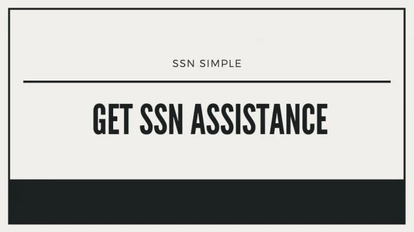 Get Ssn Assistance - SSN SIMPLE