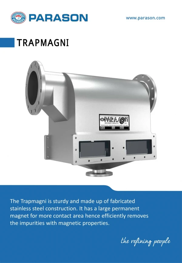 Trapmagni For Pulp Machine in Paper Mill