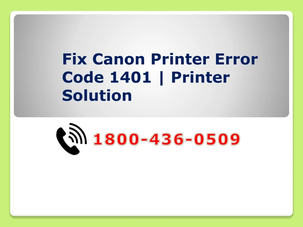fix canon printer error code 1401 printer solution