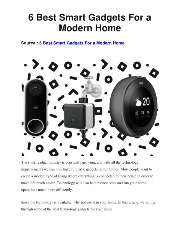 6 Best Smart Gadgets For a Modern Home