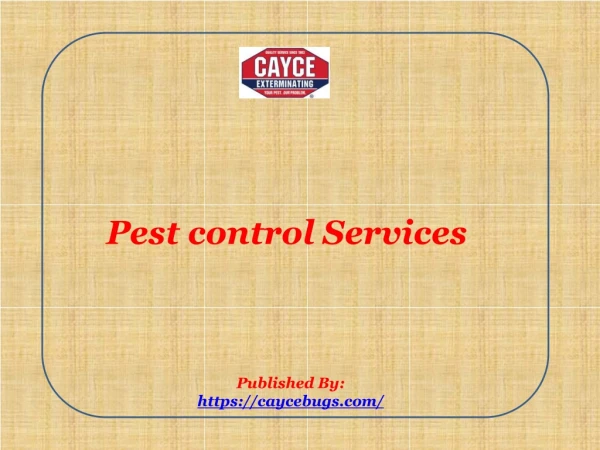 Pest control Services