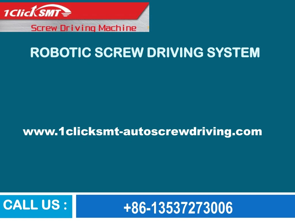 robotic screw driving system