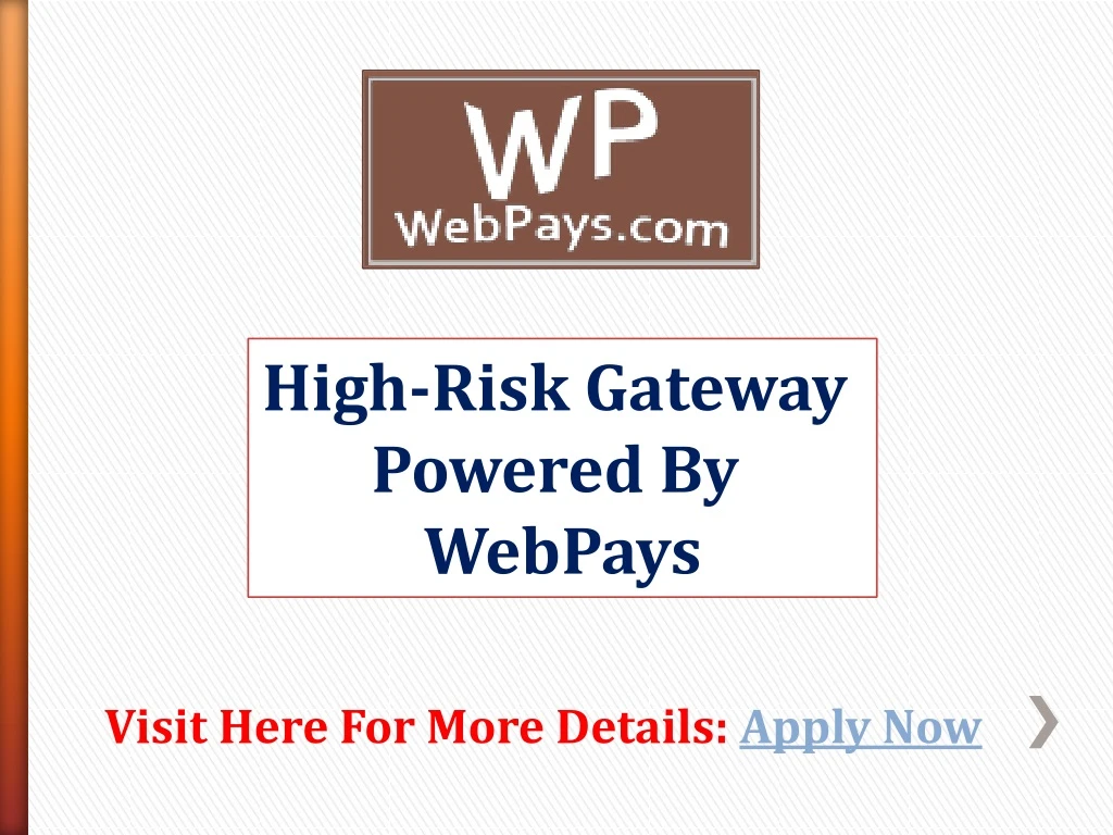 high risk gateway powered by webpays