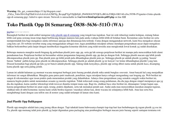 Toko Plastik Opp Di Semarang 0838·5636·5110[wa]
