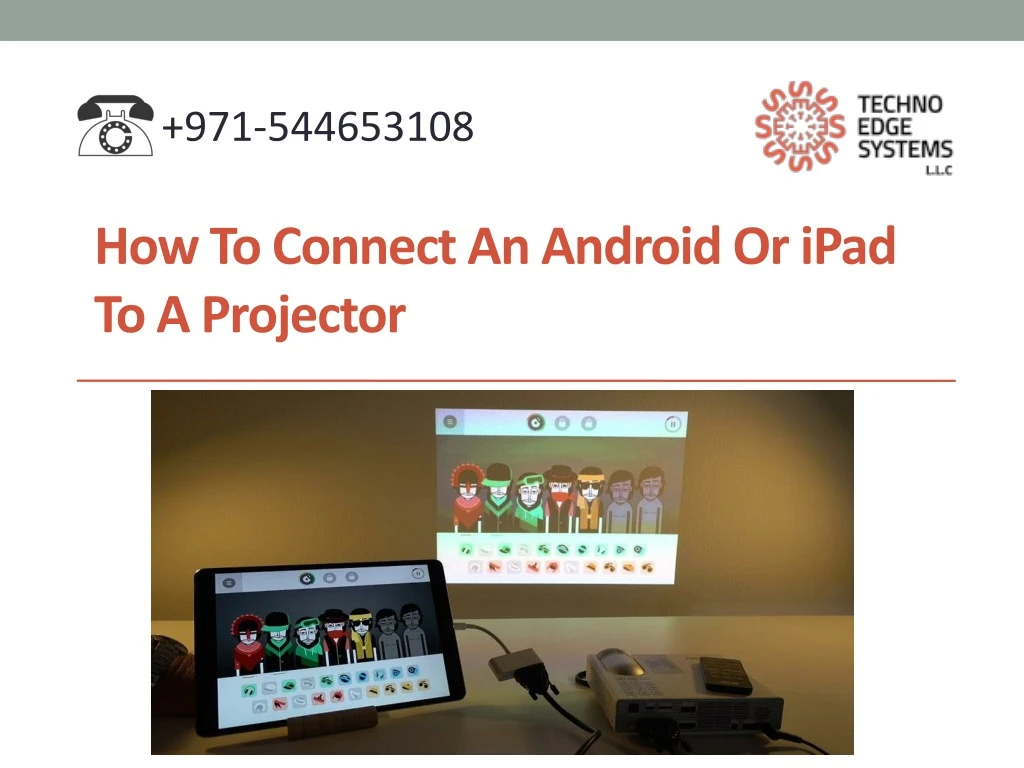 how to connect an android or ipad to a projector
