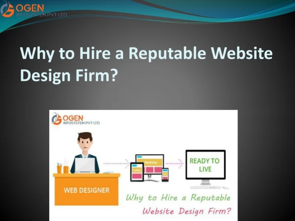 Why to Hire a Reputable Website Design Firm?