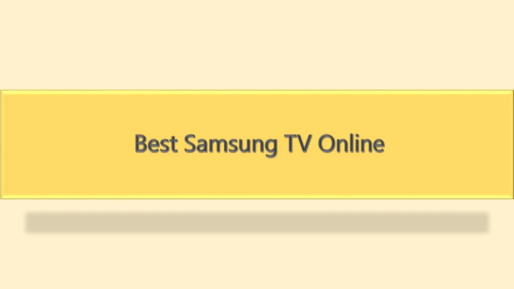 best samsung tv online