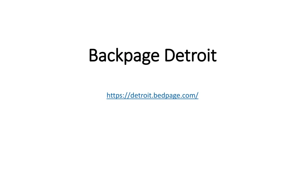 backpage detroit