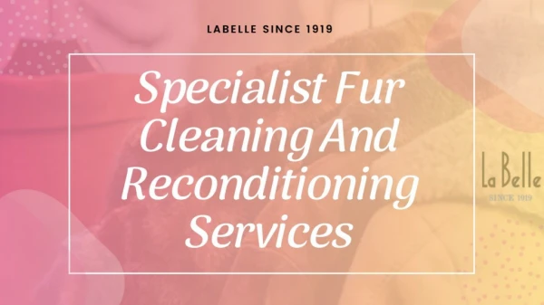 Professional Fur Cleaning And Reconditioning Services | Labelle