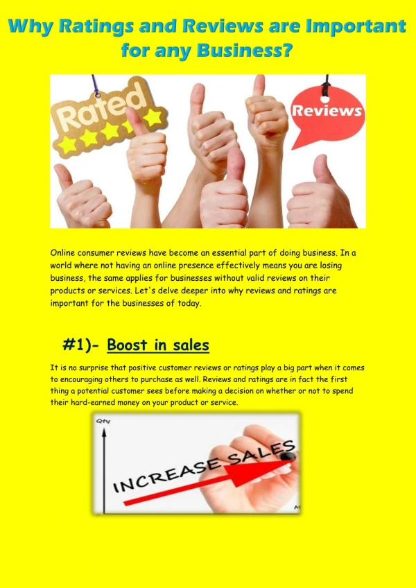 Why Reviews are Important for any Business