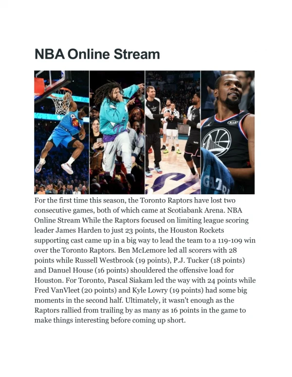 NBA Online Stream
